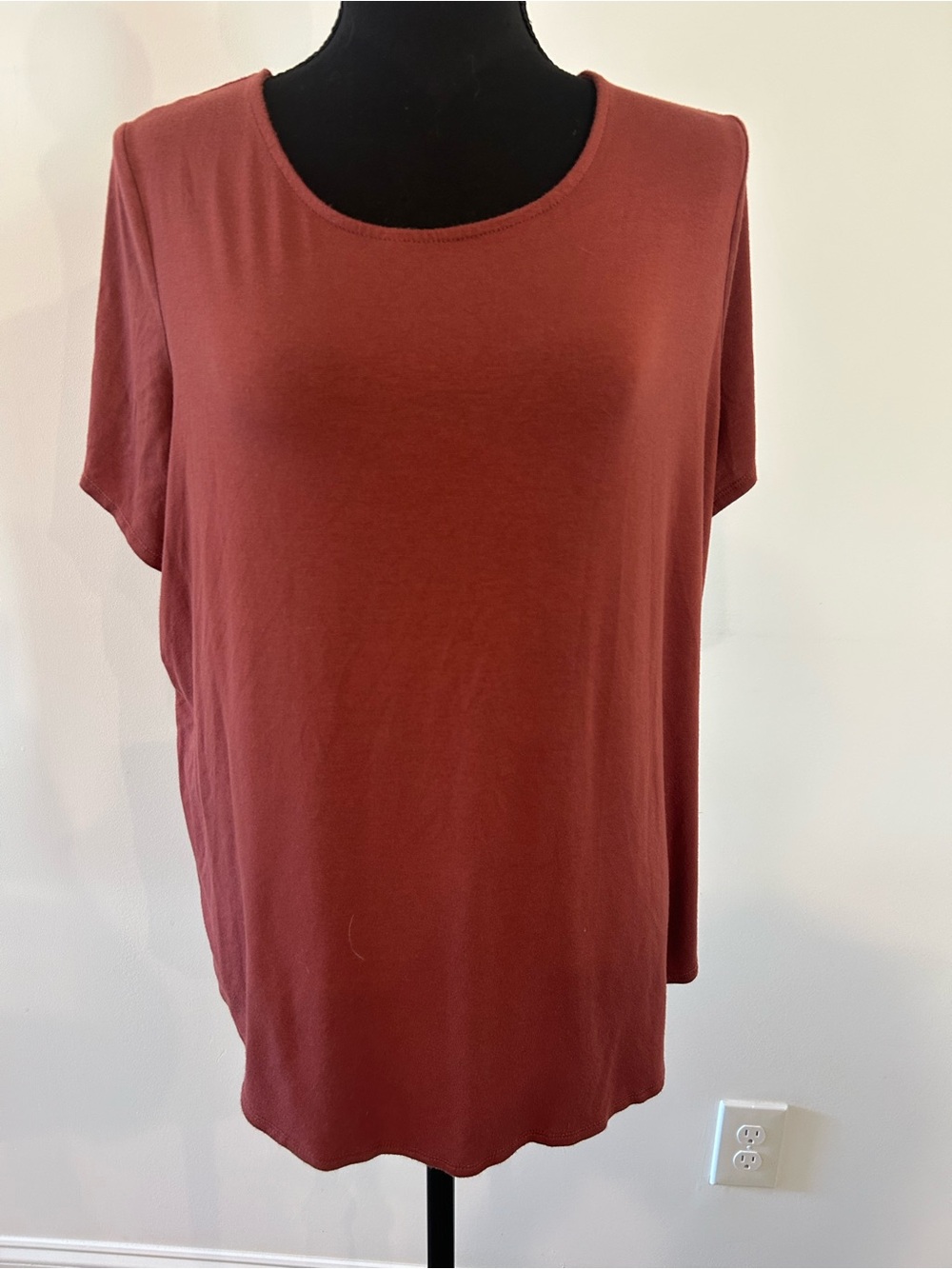 Philosophy Rep Clothing 1X Terracotta High-Low Tunic Top Rayon Spandex Shirt